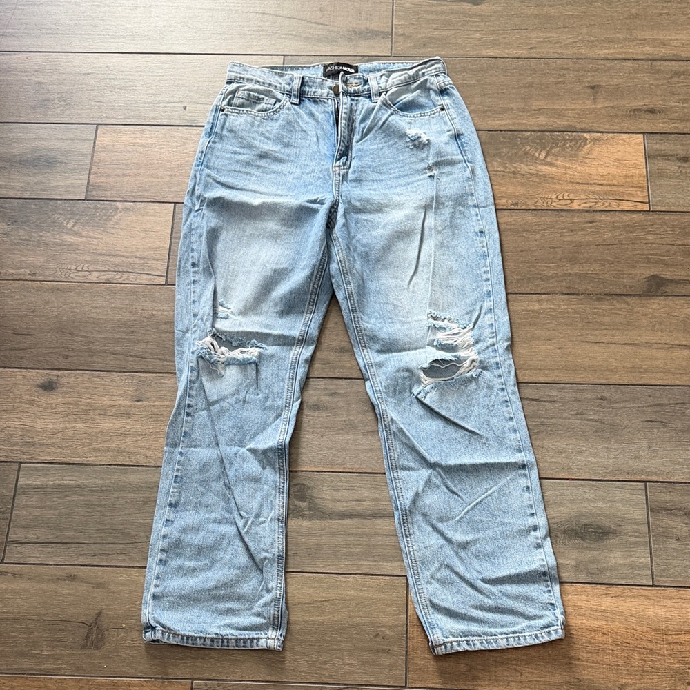 Fashion Nova Light Blue Boyfriend Jeans